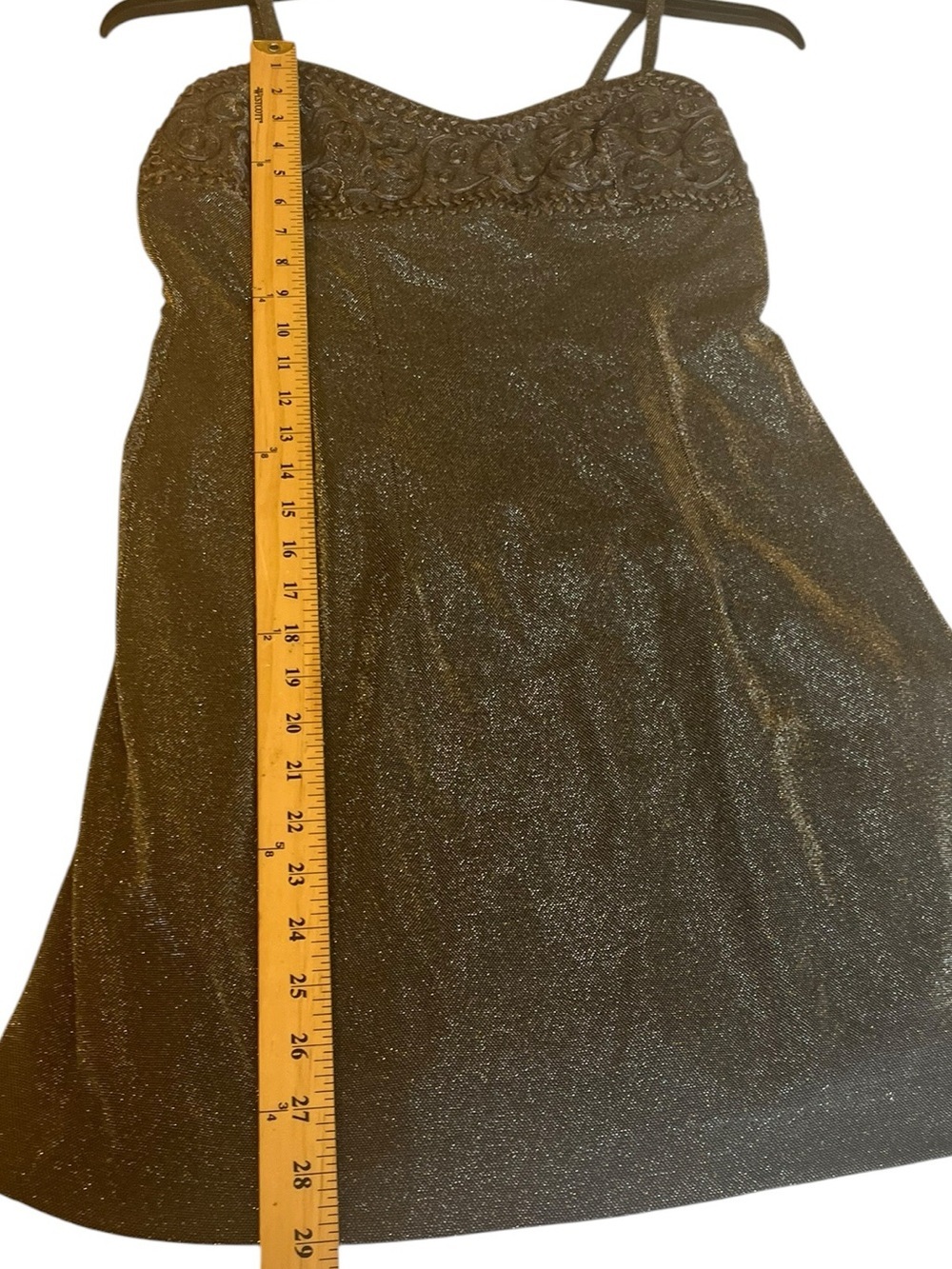 Dave & Johnny Black/Grey Homecoming Glitter Dress Y2K Coquette XS S - Picture 3 of 10